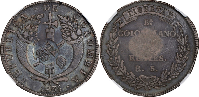 PHILIPPINES. Philippines - Colombia. 8 Reales, ND (1834-37). Manila Mint. Isabel...