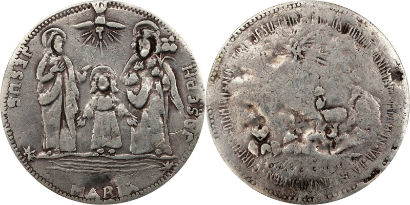 PHILIPPINES. Jesus Maria and Joseph "Anting-Anting" Silver Medal, ND. PCGS VF-25...