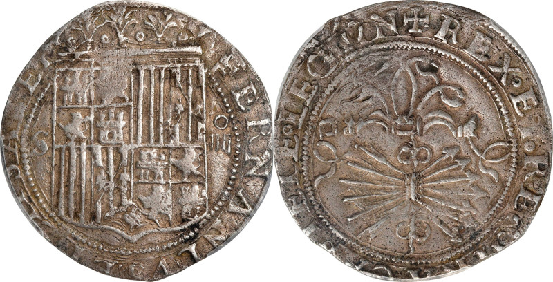 SPAIN. 4 Reales, ND (1474-1504)-S D. Sevilla Mint. Ferdinand & Isabella. PCGS EF...