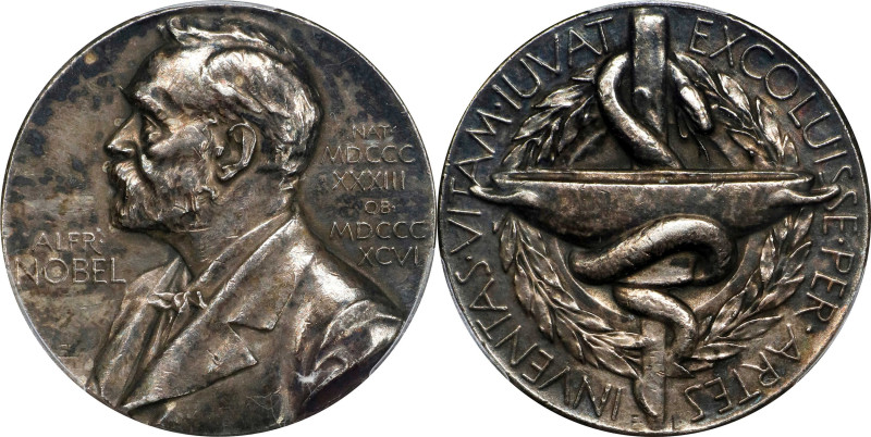 SWEDEN. Nobel Nominating Committee for Medicine Silver Medal, ND (ca. 1901-13). ...