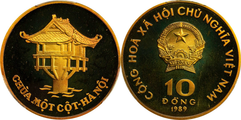 VIETNAM. 10 Dong, 1989. Leningrad (St, Petersburg) Mint. PCGS PROOF-68 Deep Came...