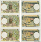 Country : FRENCH WEST AFRICA (1895-1958) 
Face Value : 5 Francs Lot 
Date : 27 avril 1939 
Period/Province/Bank : Banque de l'Afrique Occidentale 
Cat...