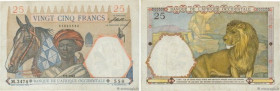 Country : FRENCH WEST AFRICA (1895-1958) 
Face Value : 25 Francs 
Date : 09 janvier 1942 
Period/Province/Bank : Banque de l'Afrique Occidentale 
Cata...