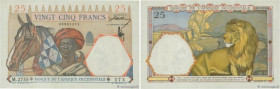 Country : FRENCH WEST AFRICA (1895-1958) 
Face Value : 25 Francs 
Date : 24 février 1942 
Period/Province/Bank : Banque de l'Afrique Occidentale 
Cata...