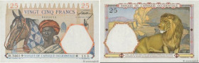 Country : FRENCH WEST AFRICA (1895-1958) 
Face Value : 25 Francs 
Date : 22 avril 1942 
Period/Province/Bank : Banque de l'Afrique Occidentale 
Catalo...