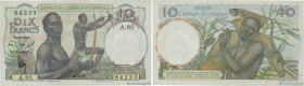 Country : FRENCH WEST AFRICA (1895-1958) 
Face Value : 10 Francs 
Date : 19 décembre 1952 
Period/Province/Bank : Banque de l'Afrique Occidentale 
Cat...