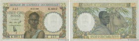 Country : FRENCH WEST AFRICA (1895-1958) 
Face Value : 25 Francs 
Date : 30 décembre 1949 
Period/Province/Bank : Banque de l'Afrique Occidentale 
Cat...