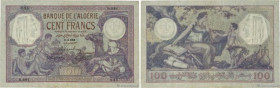 Country : ALGERIA 
Face Value : 100 Francs 
Date : 11 juin 1928 
Period/Province/Bank : Banque de l'Algérie 
Catalogue reference : P.81b 
Alphabet - s...