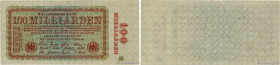 Country : GERMANY 
Face Value : 100 Milliarden Mark 
Date : 05 novembre 1923 
Period/Province/Bank : Reichsbanknote 
Catalogue reference : P.133 
Addi...