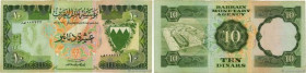 Country : BAHRAIN 
Face Value : 10 Dinars 
Date : (1973) 
Period/Province/Bank : Bahrain Monetary Agency 
Catalogue reference : P.9a 
Alphabet - signa...