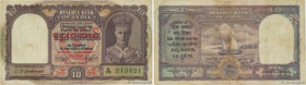 Country : BURMA (SEE MYANMAR) 
Face Value : 10 Rupees 
Date : (1947) 
Period/Province/Bank : Burma Currency Board 
Catalogue reference : P.32 
Alphabe...