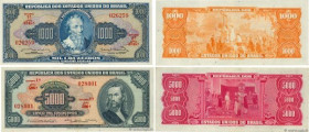 Country : BRAZIL 
Face Value : 1000 et 5000 Cruzeiros Lot 
Date : (1964) 
Period/Province/Bank : Thesouro Nacional 
Catalogue reference : P.173c et P....