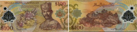 Country : BRUNEI 
Face Value : 100 Ringgit - 100 Dollars 
Date : 2008 
Period/Province/Bank : Negara Brunei Darussalam 
Catalogue reference : P.29b 
A...