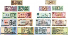 Country : CHINA 
Face Value : 1, 2, 5 Jiao et 1, 2, 5, 10, 50, 100 Yuan Lot 
Date : (1980-1990) 
Period/Province/Bank : Peoples Bank of China 
Comment...