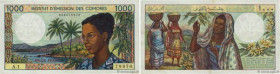 Country : COMOROS 
Face Value : 1000 Francs 
Date : (1976) 
Period/Province/Bank : Institut d'émission des Comores 
Catalogue reference : P.8 
Alphabe...