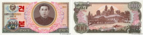 Country : NORTH KOREA 
Face Value : 100 Won Spécimen 
Date : 1978 
Period/Province/Bank : Korean Central Bank 
Catalogue reference : P.22s 
Alphabet -...
