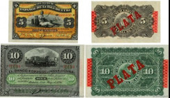 Country : CUBA 
Face Value : 5 et 10 Pesos Lot 
Date : 15 mai 1896 
Period/Province/Bank : Banco Espanol de la Isla de Cuba 
Catalogue reference : P.4...