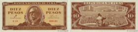 Country : CUBA 
Face Value : 10 Pesos 
Date : 1961 
Period/Province/Bank : Banco Nacional de Cuba 
Catalogue reference : P.96a 
Alphabet - signatures ...
