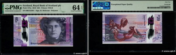 Country : SCOTLAND 
Face Value : 20 Pounds 
Date : 27 mai 2019 
Period/Province/...