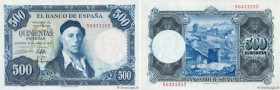 Country : SPAIN 
Face Value : 500 Pesetas 
Date : 22 juillet 1954 
Period/Province/Bank : Banco de Espana 
Catalogue reference : P.148 
Alphabet - sig...