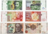 Country : SPAIN 
Face Value : 1000, 2000 et 5000 Pesetas Lot 
Date : (1992) 
Period/Province/Bank : Banco de Espana 
Catalogue reference : P.163, P.16...