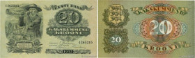 Country : ESTONIA 
Face Value : 20 Krooni 
Date : 1932 
Period/Province/Bank : Bank of Estonia 
Catalogue reference : P.64 
Alphabet - signatures - se...