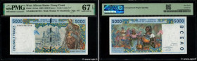 Country : WEST AFRICAN STATES 
Face Value : 5000 Francs 
Date : 2003 
Period/Province/Bank : B.C.E.A.O. 
Department : Côte d'Ivoire 
Catalogue referen...