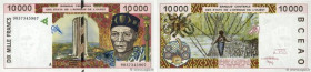 Country : WEST AFRICAN STATES 
Face Value : 10000 Francs 
Date : 1998 
Period/Province/Bank : B.C.E.A.O. 
Department : Côte d'Ivoire 
Catalogue refere...