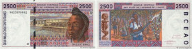 Country : WEST AFRICAN STATES 
Face Value : 2500 Francs 
Date : 1994 
Period/Province/Bank : B.C.E.A.O. 
Department : Mali 
Catalogue reference : P.41...