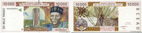 Country : WEST AFRICAN STATES 
Face Value : 10000 Francs Faux 
Date : 1998 
Period/Province/Bank : B.C.E.A.O. 
Department : Niger 
Catalogue reference...