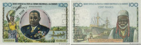 Country : EQUATORIAL AFRICAN STATES (FRENCH) 
Face Value : 100 Francs Spécimen 
Date : (1961) 
Period/Province/Bank : B.C.E.A.E.C. 
Catalogue referenc...
