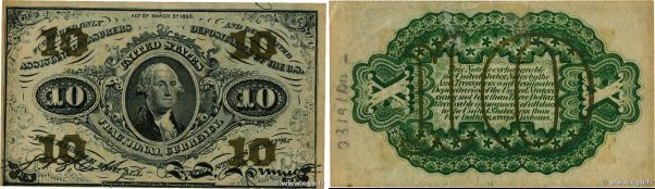 Country : UNITED STATES OF AMERICA 
Face Value : 10 Cents 
Date : 03 mars 1863 
...