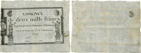 Country : FRANCE 
Face Value : 2000 Francs 
Date : 07 janvier 1795 
Period/Province/Bank : Assignats 
Catalogue reference : Ass.51a 
Additional refere...