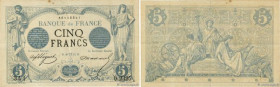 Country : FRANCE 
Face Value : 5 Francs NOIR 
Date : 10 avril 1873 
Period/Province/Bank : Banque de France, XXe siècle 
Catalogue reference : F.01.17...