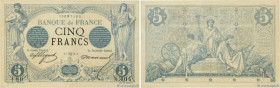 Country : FRANCE 
Face Value : 5 Francs NOIR 
Date : 07 août 1873 
Period/Province/Bank : Banque de France, XXe siècle 
Catalogue reference : F.01.21 ...