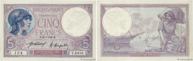 Country : FRANCE 
Face Value : 5 Francs FEMME CASQUÉE 
Date : 29 janvier 1921 
Period/Province/Bank : Banque de France, XXe siècle 
Catalogue referenc...