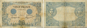 Country : FRANCE 
Face Value : 20 Francs NOIR 
Date : 25 août 1904 
Period/Province/Bank : Banque de France, XXe siècle 
Catalogue reference : F.09.03...