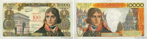 Country : FRANCE 
Face Value : 100 NF sur 10000 Francs BONAPARTE 
Date : 30 octo...