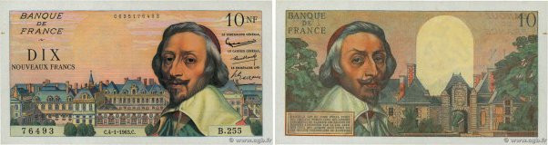 Country : FRANCE 
Face Value : 10 Nouveaux Francs RICHELIEU 
Date : 04 janvier 1...