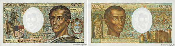 Country : FRANCE 
Face Value : 200 Francs MONTESQUIEU 
Date : 1982 
Period/Provi...