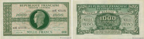 Country : FRANCE 
Face Value : 1000 Francs MARIANNE THOMAS DE LA RUE 
Date : 1945 
Period/Province/Bank : Trésor 
Catalogue reference : VF.13.02 
Addi...