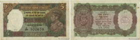 Country : INDIA 
Face Value : 5 Rupees 
Date : (1937) 
Period/Province/Bank : Reserve Bank of India 
Catalogue reference : P.18a 
Alphabet - signature...