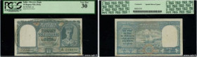 Country : INDIA 
Face Value : 10 Rupees 
Date : (1943) 
Period/Province/Bank : Reserve Bank of India 
Catalogue reference : P.24 
Alphabet - signature...