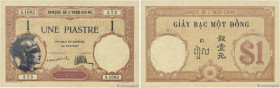 Country : FRENCH INDOCHINA 
Face Value : 1 Piastre 
Date : (1923-1926) 
Period/Province/Bank : Banque de l'Indochine 
Catalogue reference : P.48a 
Add...