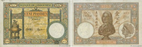 Country : FRENCH INDOCHINA 
Face Value : 100 Piastres 
Date : (1936-1939) 
Period/Province/Bank : Banque de l'Indochine 
Catalogue reference : P.51d 
...