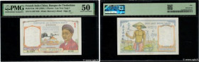 Country : FRENCH INDOCHINA 
Face Value : 1 Piastre 
Date : (1932) 
Period/Province/Bank : Banque de l'Indochine 
Catalogue reference : P.54a 
Addition...