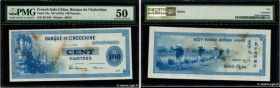 Country : FRENCH INDOCHINA 
Face Value : 100 Piastres 
Date : (1945) 
Period/Province/Bank : Banque de l'Indochine 
Catalogue reference : P.78a 
Addit...