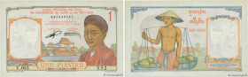 Country : FRENCH INDOCHINA 
Face Value : 1 Piastre 
Date : (1953) 
Period/Province/Bank : Institut d'Émission des États du Cambodge, du Laos et du Vie...