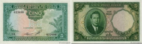 Country : FRENCH INDOCHINA 
Face Value : 5 Piastres - 5 Dong 
Date : (1953) 
Period/Province/Bank : Institut d'Émission des États du Cambodge, du Laos...