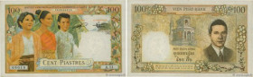 Country : FRENCH INDOCHINA 
Face Value : 100 Piastres - 100 Dong 
Date : (1954) 
Period/Province/Bank : Institut d'Émission des États du Cambodge, du ...